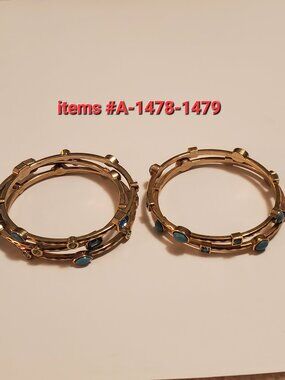 2 Gold Bracelets set, items # A 1478-1479,. wt. 98 grams